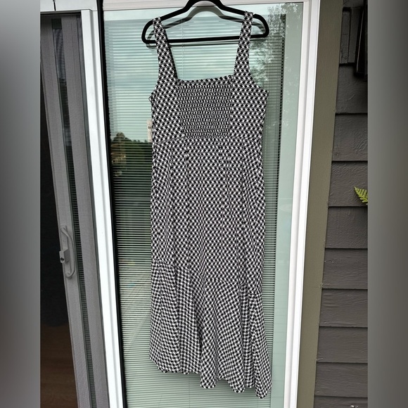 Anthropologie Women’s Ariana Square Neck Asymmetrical Ruffle Hem Dress Size XL - Picture 7 of 11